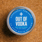 Out of Vodka Emergency Ambiance Travel Tin | Funny Candle