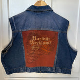 Custom Harley-Davidson Denim Vest Size 3XL