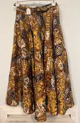 Vintage Sporteens Pineapple Skirt "Hotel Curtain" Extra Size Small