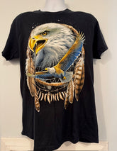 Native American Eagle Graphic Tee Shirt Size Large