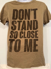 The Police " DONT STAND SO CLOSE TO ME" Tee Shirt Size Medium Distressed