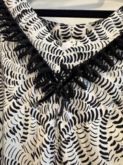 Vintage Striped Dress with Side Zipper Size Extra Small/ Small