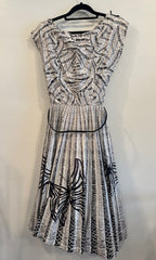 Vintage Striped Dress with Side Zipper Size Extra Small/ Small