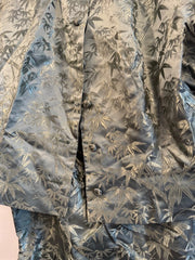 Vintage Japanese Green Bamboo Dress With Top Coat Size Extra Small/ Smalll