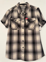 Pre-Owned Women's Dixxon Bamboo Short Sleeve Button Up Size Medium