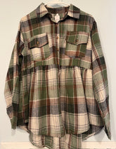 Pre-Owned Skirted Flannel Size Medium