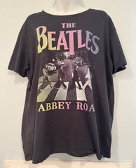 Pre-Owned Blinged Out Beatles Abbey Road Tee Shirt Size Large