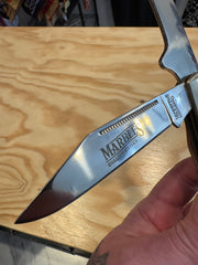 New Vintage Marbles Knives Founder 2 Blade Folding Knife and Axe