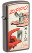 Zippo Slim Retro Design, Black Ice Lighter #48396
