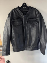 Men's Biker Hill Leather Jacket With Liner XL