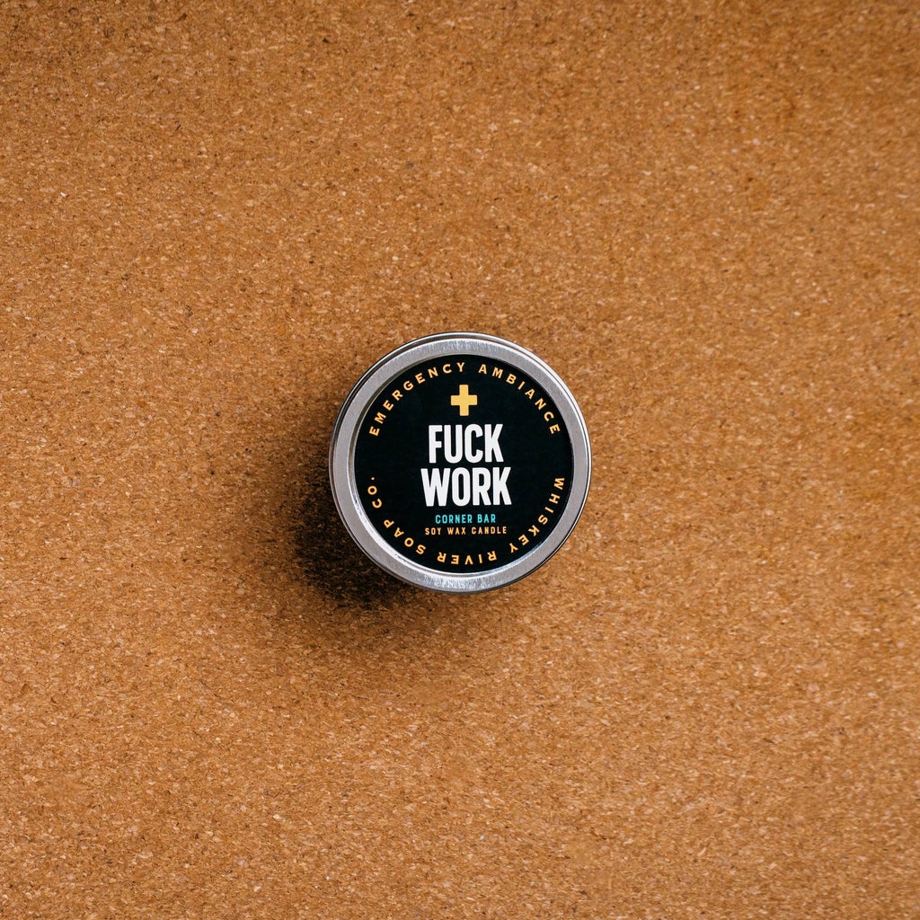 Fuck Work Emergency Ambiance Travel Tin | Funny Candle