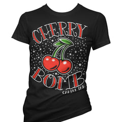 NWT Cartel Ink BLACK RED Cherry Bomb Tee Shirt
