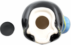 Money Bank - Sourpuss  - Ceramic Sugar Skull With Top Hat 5"