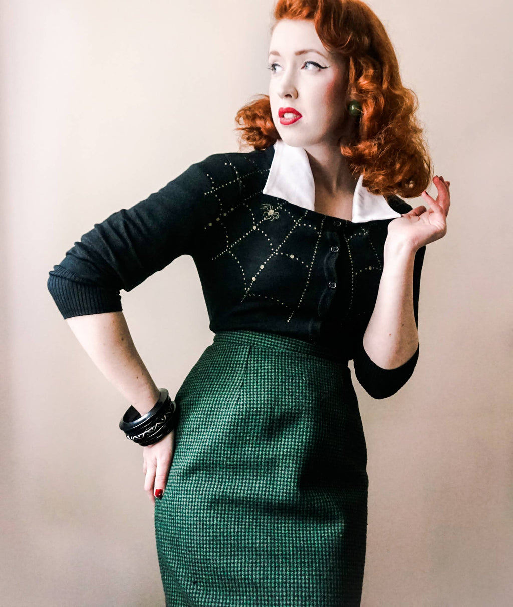 Spiderweb Cardigan in Black