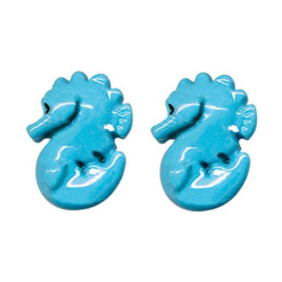 Earrings - Sourpuss -  Blue Seahorse