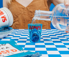 Jaws Movie Poster Logo Shot Glass | Holds 2 Ounces