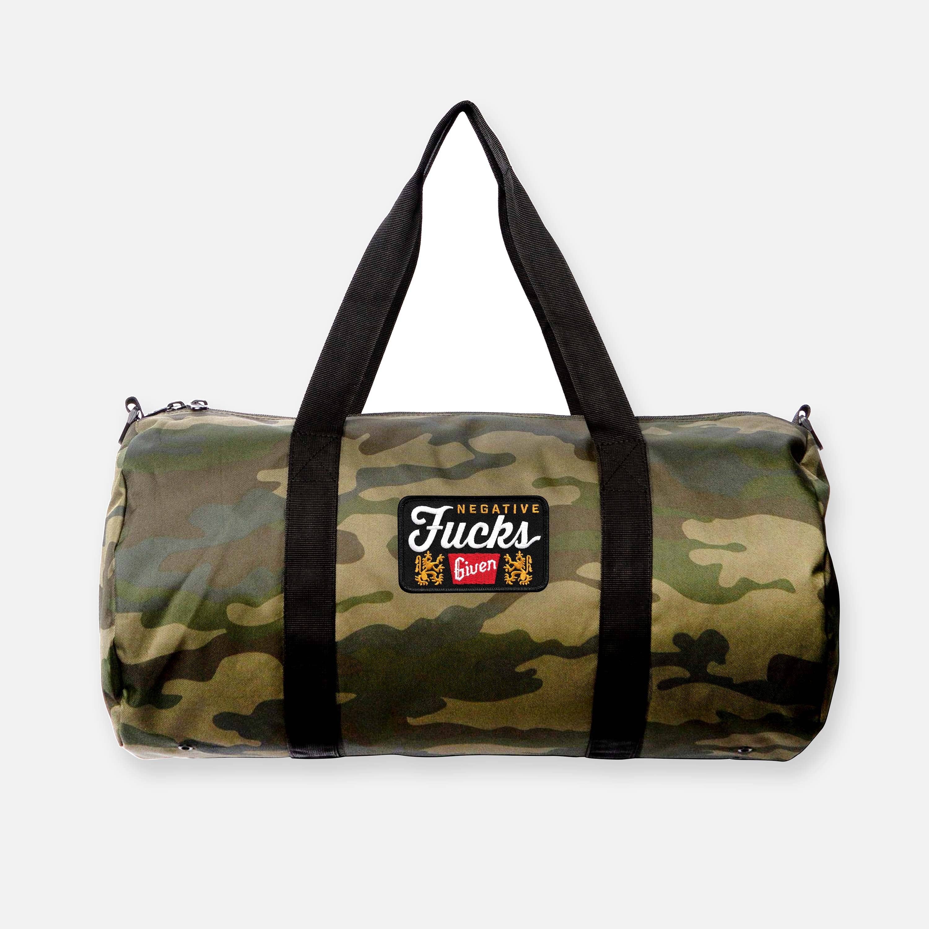 NEGATIVE FUCKS DUFFEL BAG