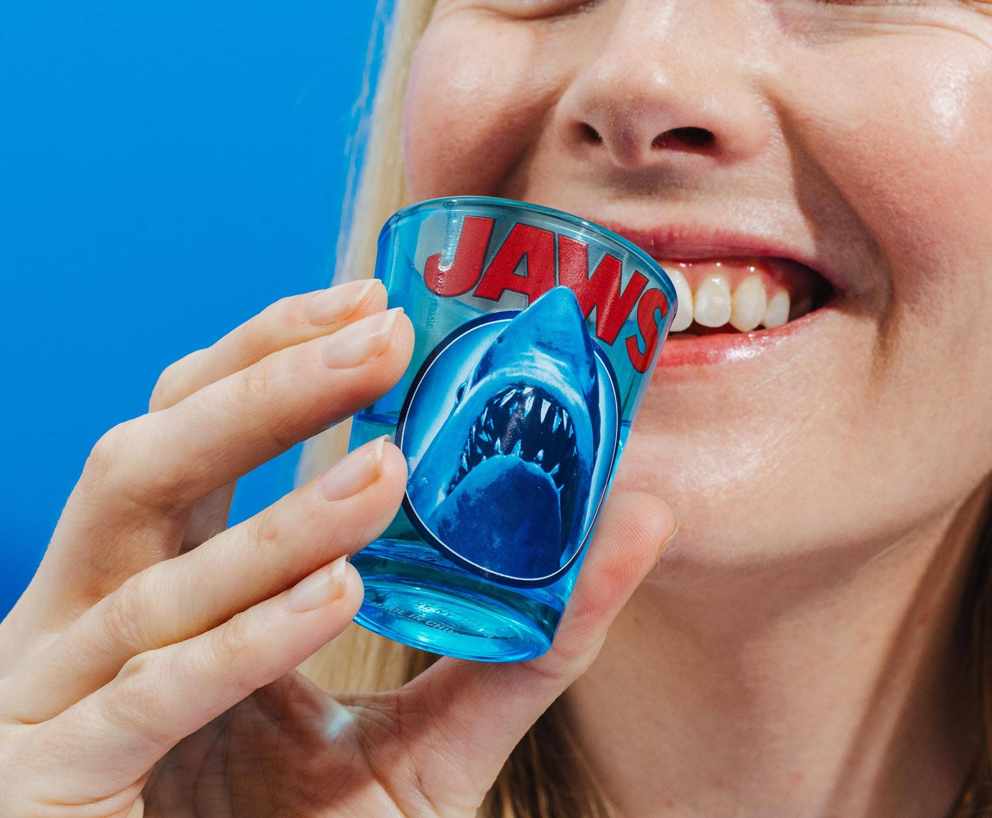 Jaws Movie Poster Logo Shot Glass | Holds 2 Ounces