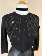 Spiderweb Cardigan in Black