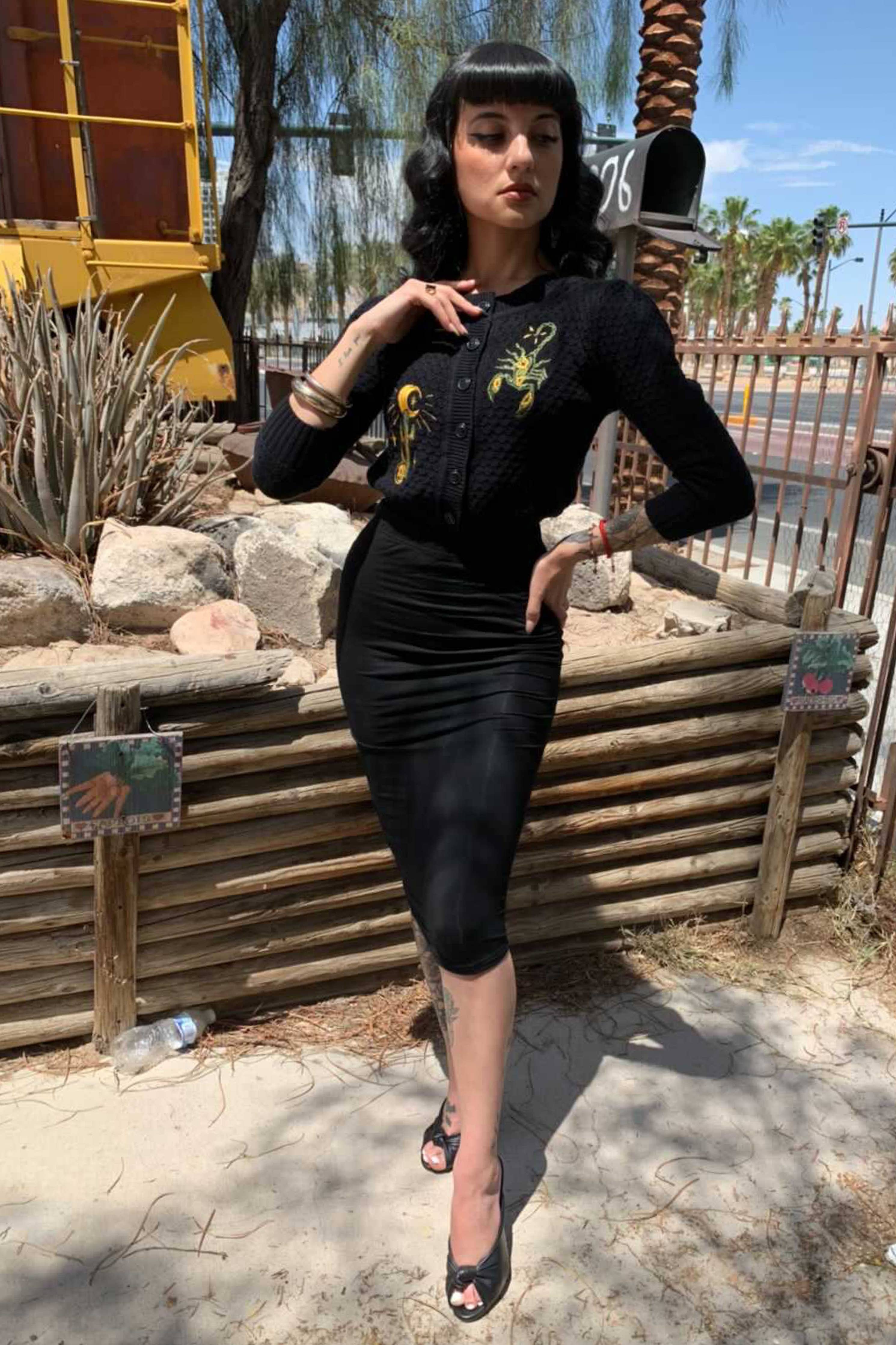 NWT The Scorpion Cropped Cardigan in Black