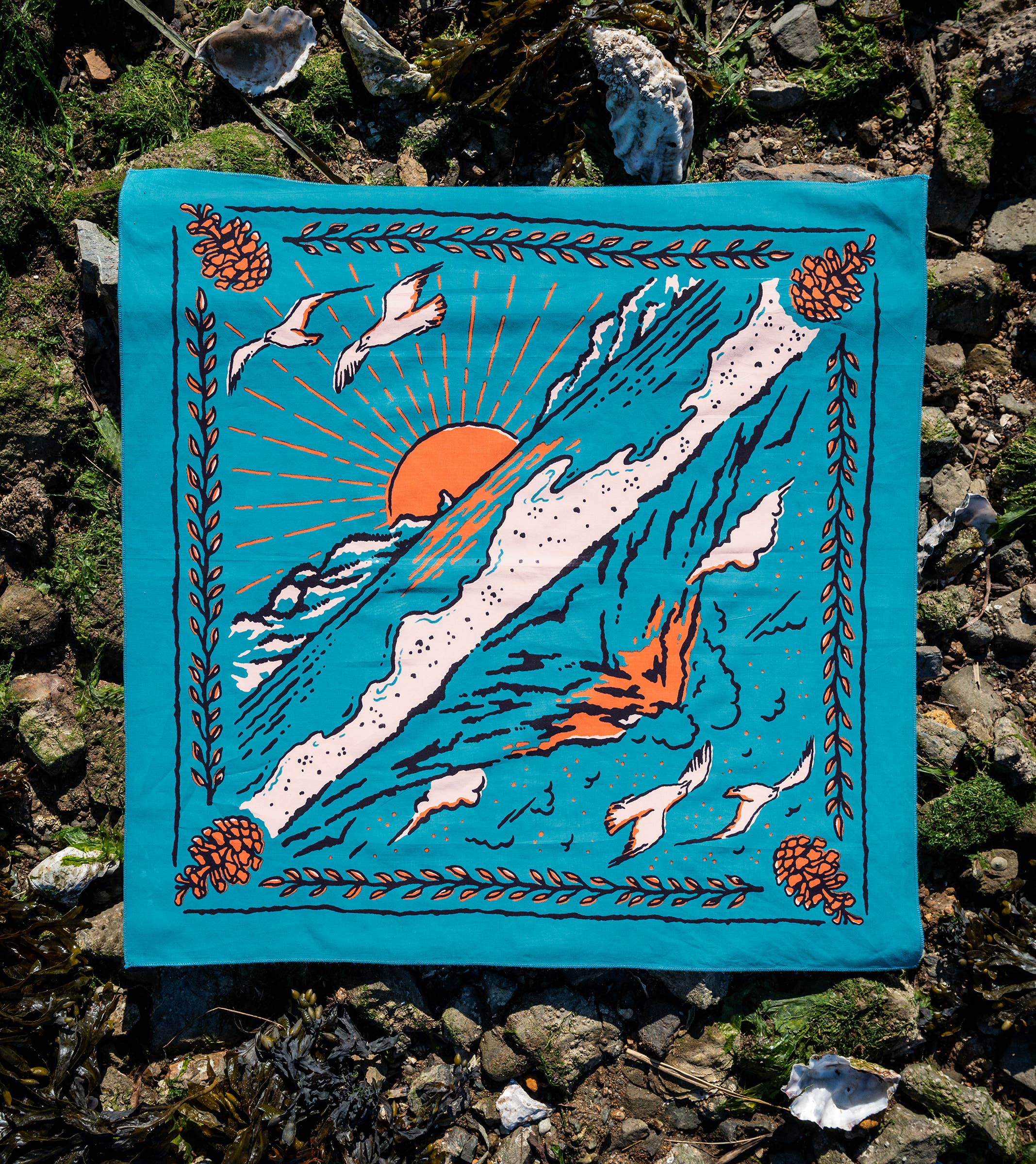 "Volcano And Sea" Bandana