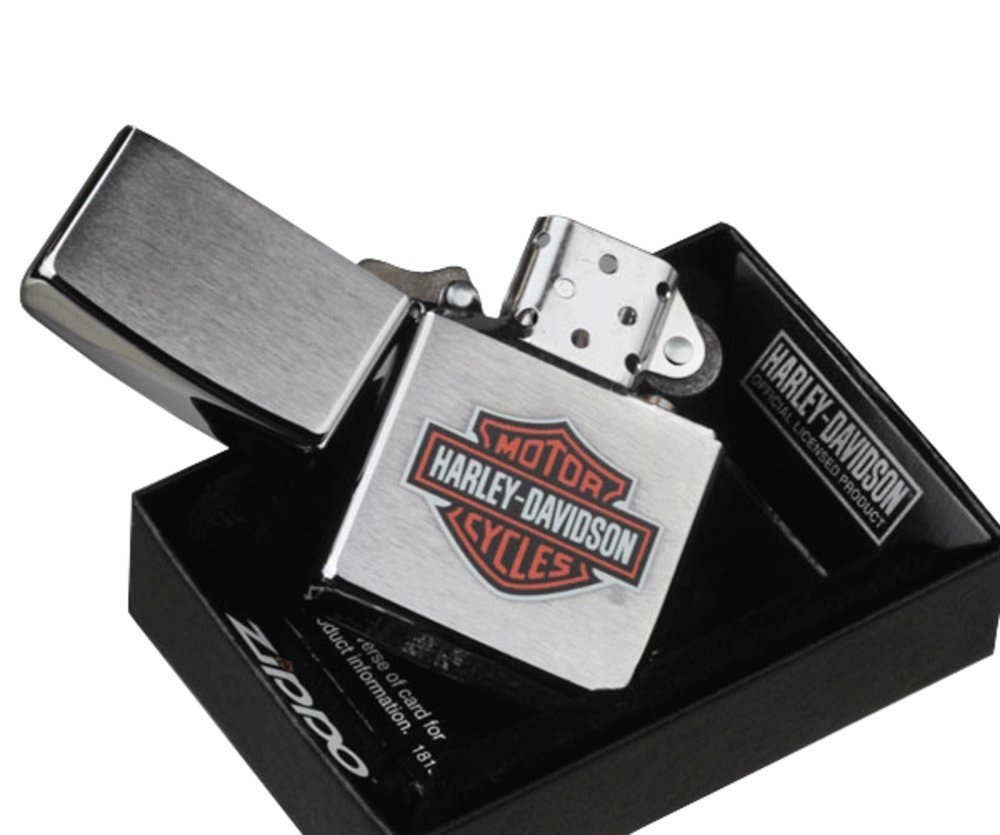 Zippo Harley-Davidson Logo Brushed Chrome Lighter