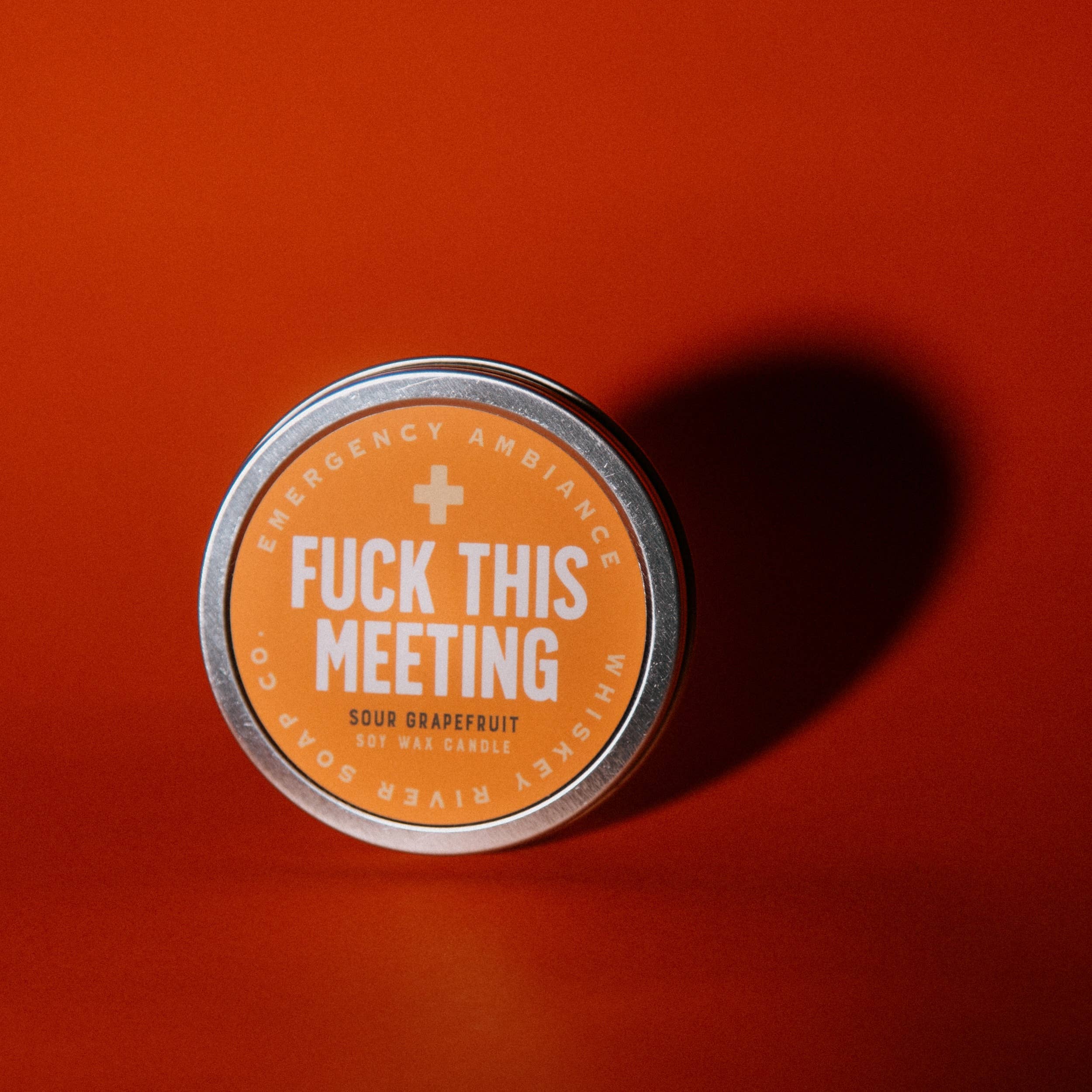 Fuck This Meeting Emergency Ambiance Travel Tin | Funny Candle