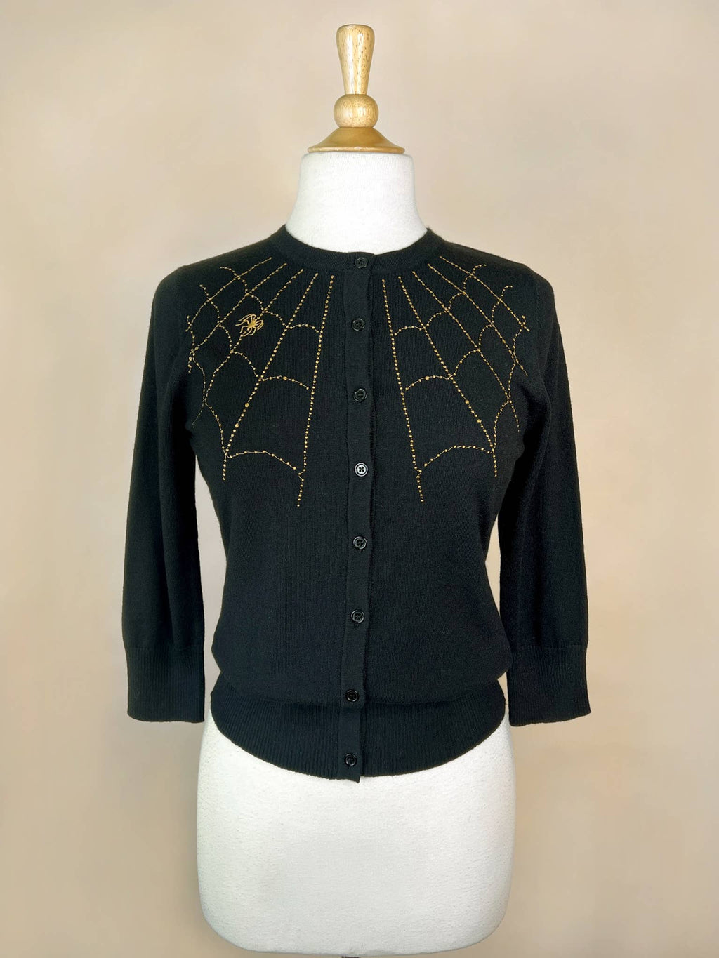 Spiderweb Cardigan in Black