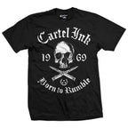 5023-BLACK WHITE | Cartel Ink Born To Rumble 1969