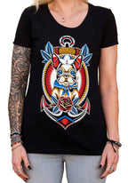 NWT Sailor Dog - Women's Loose Neck Graphic T-Shirt