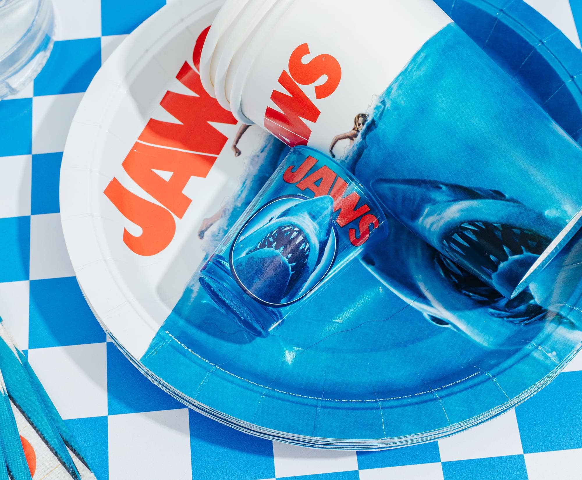 Jaws Movie Poster Logo Shot Glass | Holds 2 Ounces