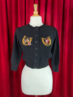 Love at the Ranch Cropped Cardigan in Black