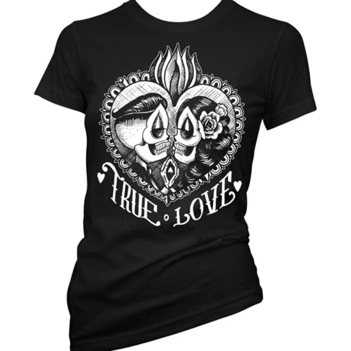 NWT Cartel Ink BLACK WHITE | True Love Tee Shirt Secondary image