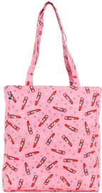 Tote Bag - Sourpuss - Pretty in Pink Makeup Lipstick Heart