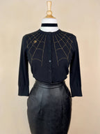 Spiderweb Cardigan in Black
