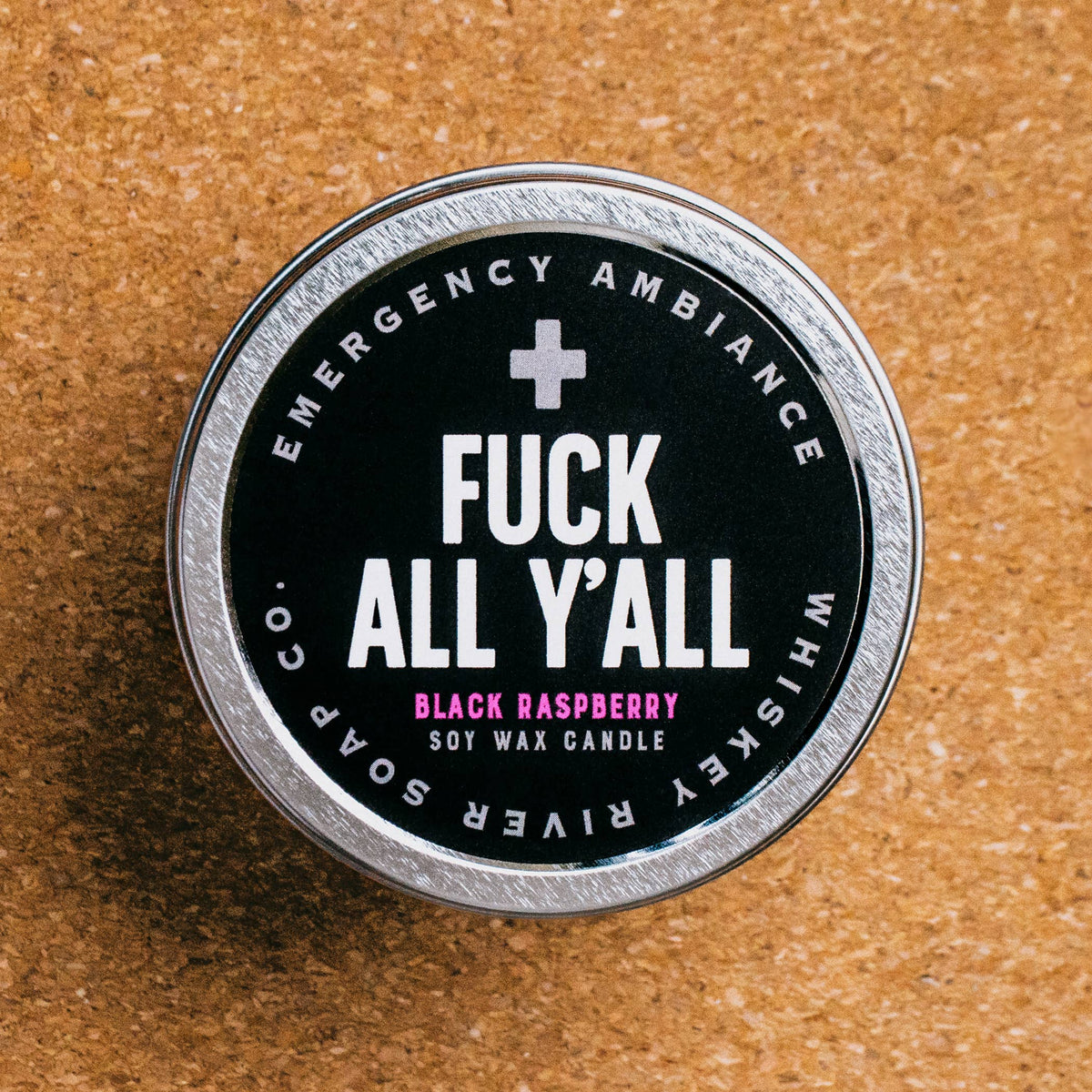 Fuck All Y'all Emergency Ambiance Travel Tin | Funny Candle