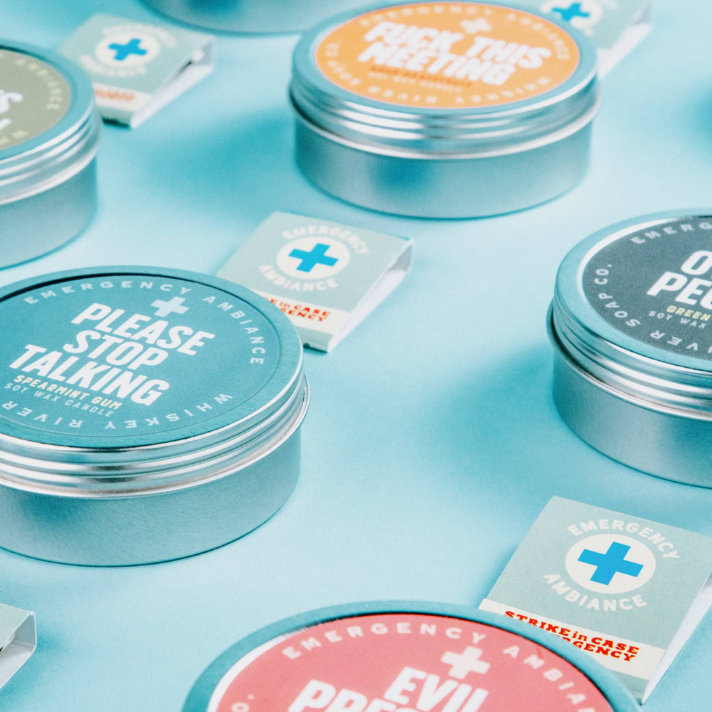 Fuck This Meeting Emergency Ambiance Travel Tin | Funny Candle