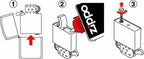 Zippo 6-Piece Flint Dispenser for Lighters, Carded #2406N
