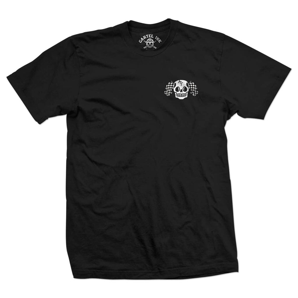 5829-BLACK WHITE | Live Fast Fight Hard | Men's T-Shirt