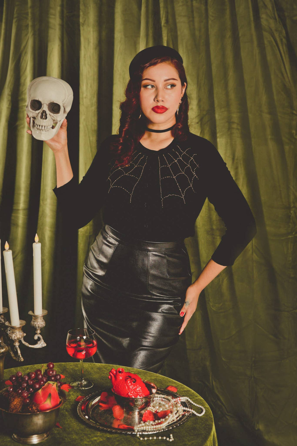 Spiderweb Cardigan in Black