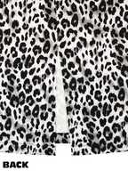 Skirt - Sourpuss -  Leopard Print Pencil Gray Fitted Retro