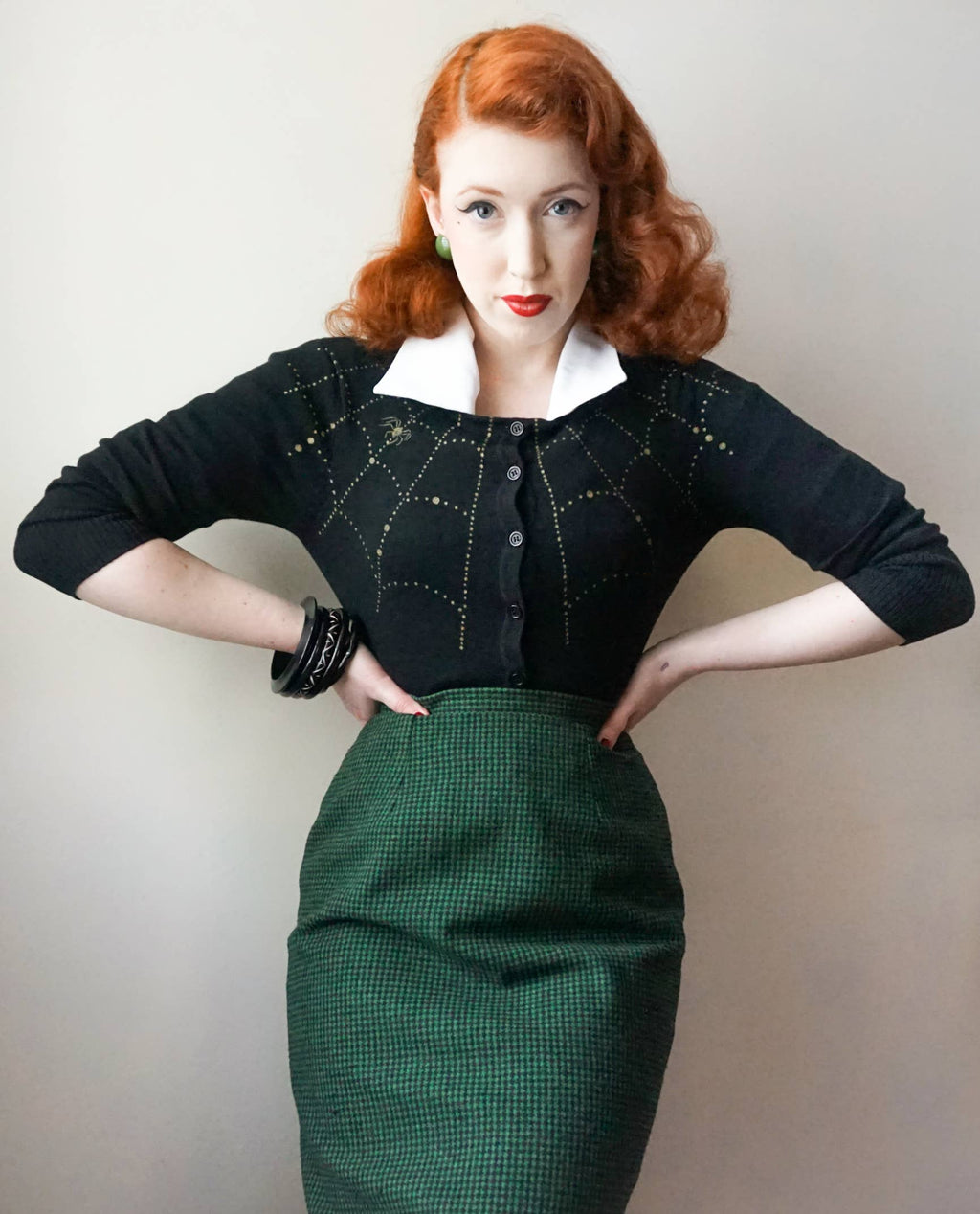Spiderweb Cardigan in Black