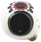 Money Bank - Sourpuss  - Ceramic Sugar Skull With Top Hat 5"
