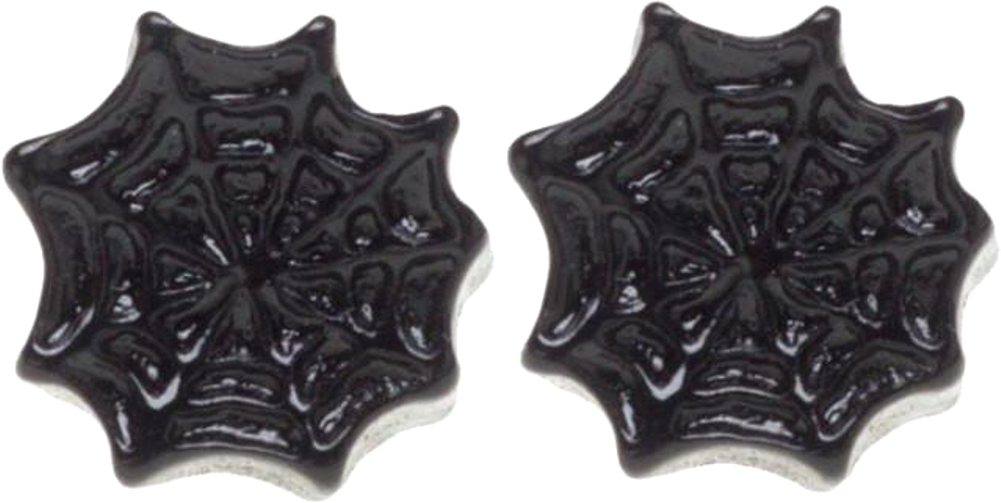 Earrings - Sourpuss -  Black Spider Web