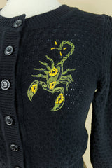 NWT The Scorpion Cropped Cardigan in Black