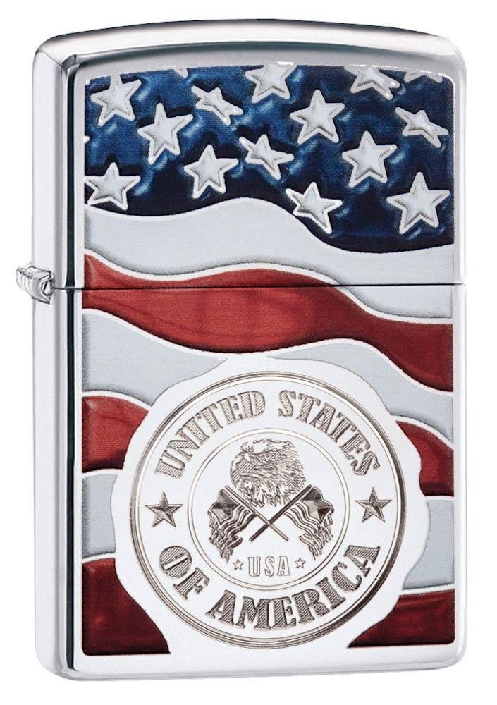 Zippo 250 American Stamp on Flag
