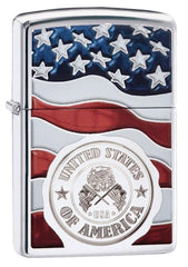 Zippo 250 American Stamp on Flag