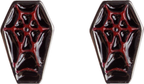 Earrings - Sourpuss Red Black Coffin Horror Halloween Goth