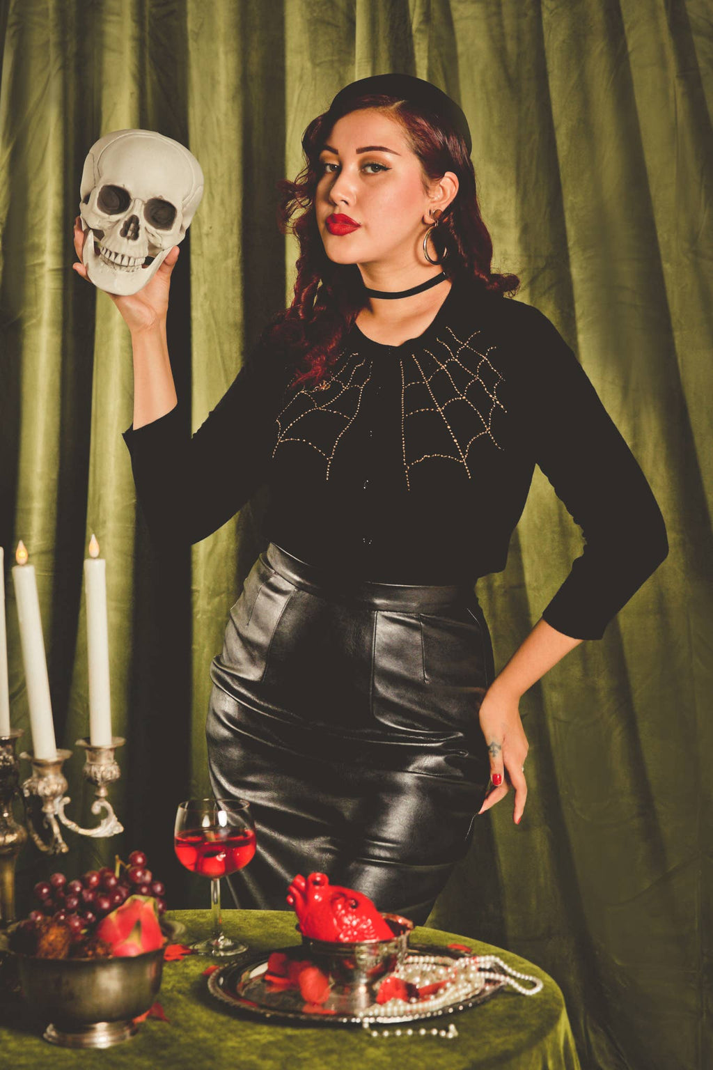 Spiderweb Cardigan in Black