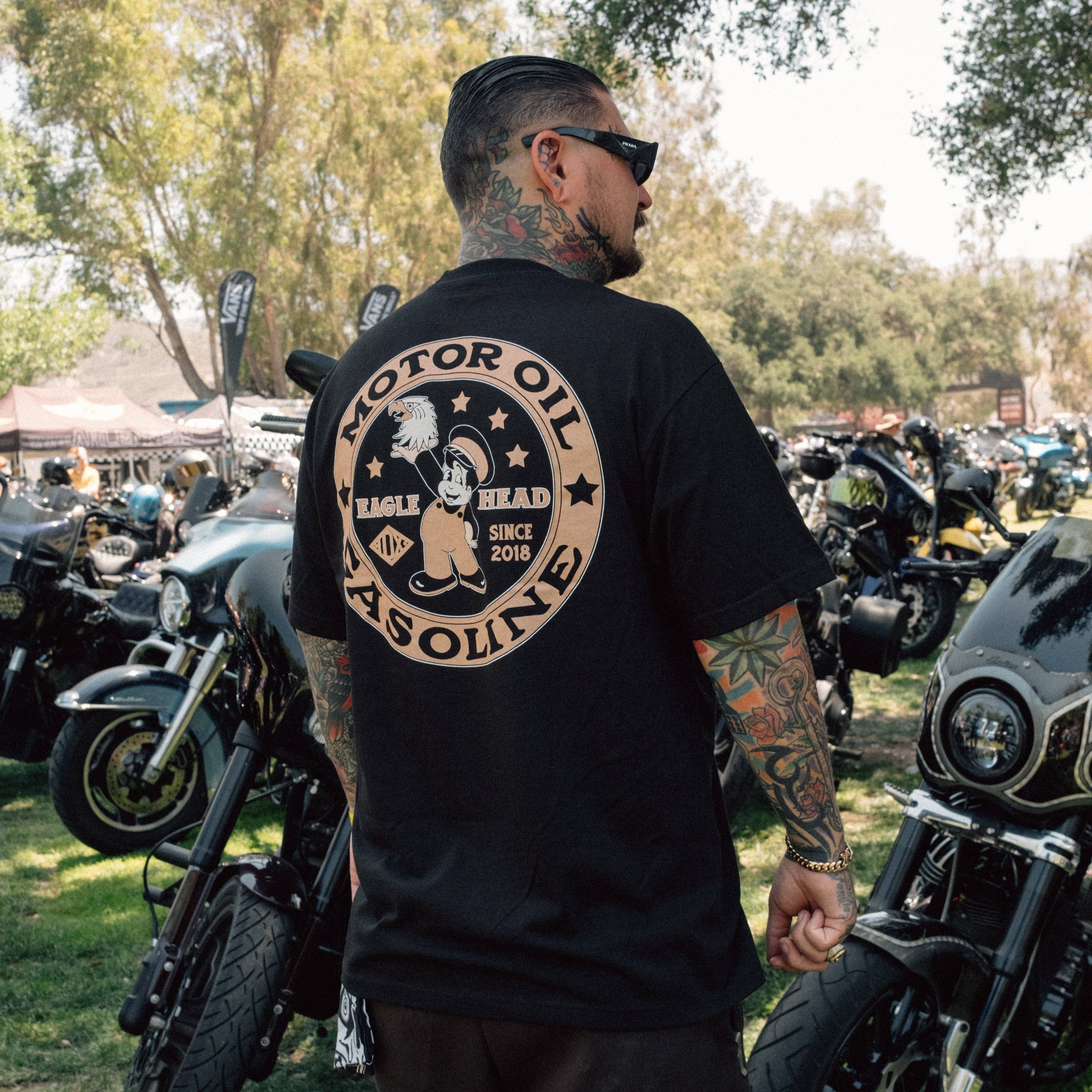 INDESTRUCTIBLE Eagle Head Gas and Oil Tee Secondary image